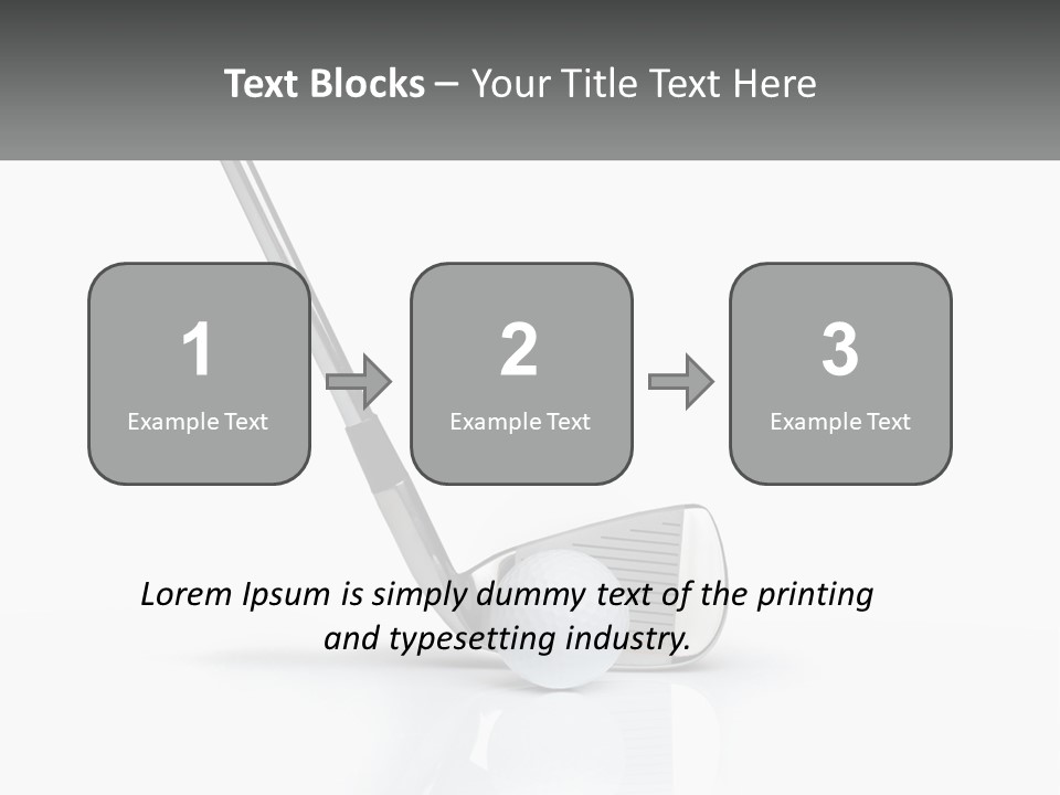 A Golf Club And A Golf Ball On A White Background PowerPoint Template