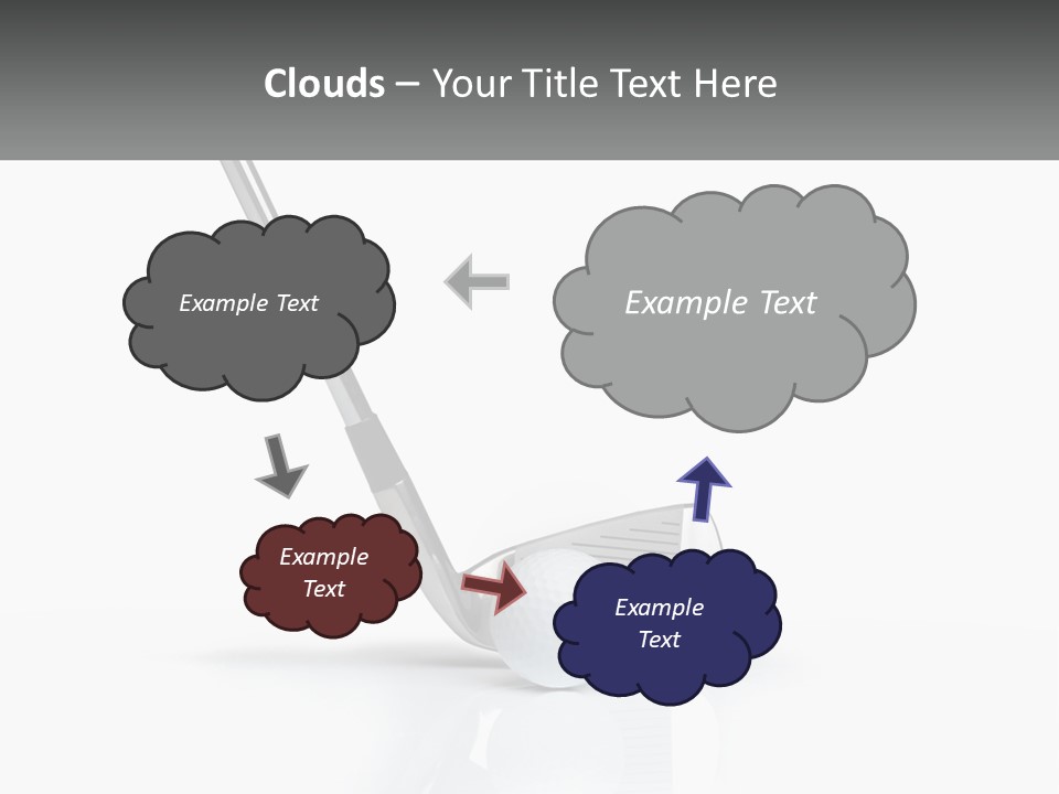 A Golf Club And A Golf Ball On A White Background PowerPoint Template