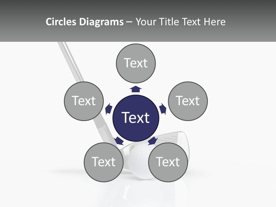 A Golf Club And A Golf Ball On A White Background PowerPoint Template