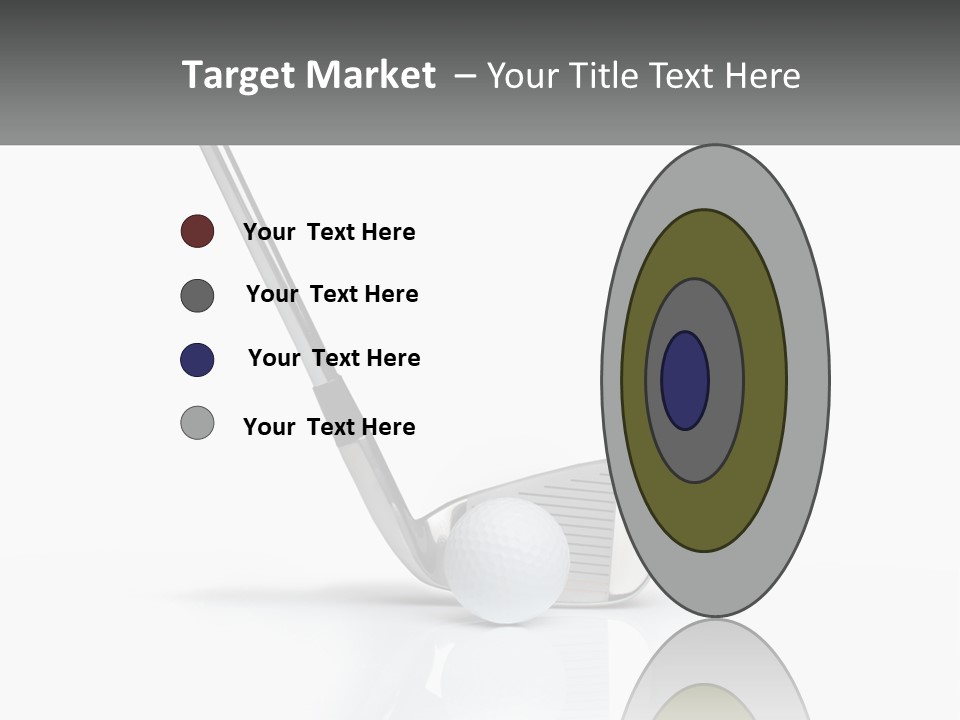 A Golf Club And A Golf Ball On A White Background PowerPoint Template