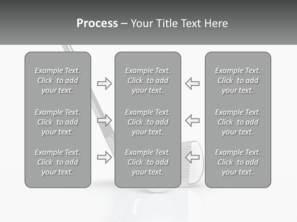 A Golf Club And A Golf Ball On A White Background PowerPoint Template