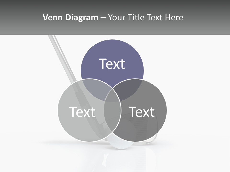 A Golf Club And A Golf Ball On A White Background PowerPoint Template