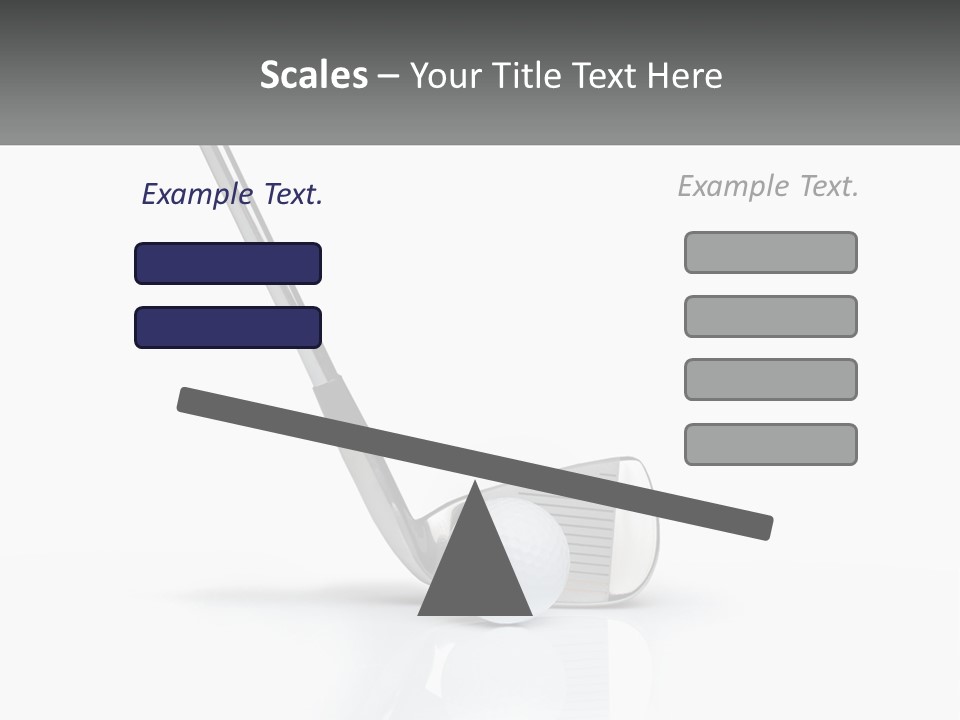 A Golf Club And A Golf Ball On A White Background PowerPoint Template