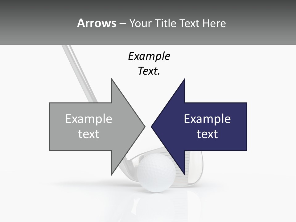 A Golf Club And A Golf Ball On A White Background PowerPoint Template