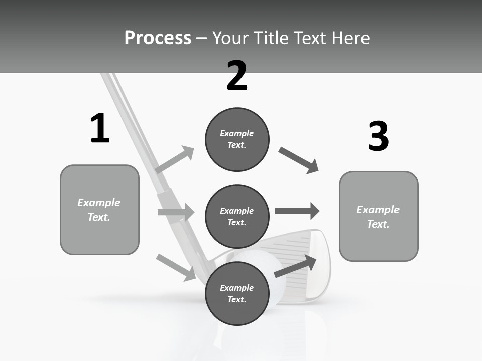 A Golf Club And A Golf Ball On A White Background PowerPoint Template
