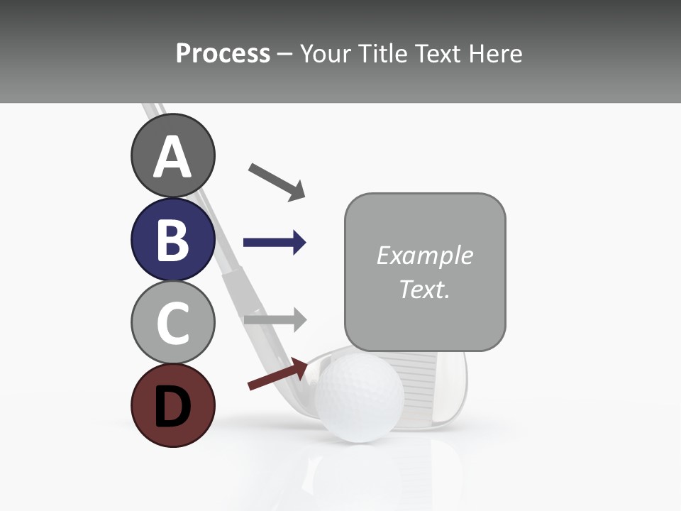 A Golf Club And A Golf Ball On A White Background PowerPoint Template