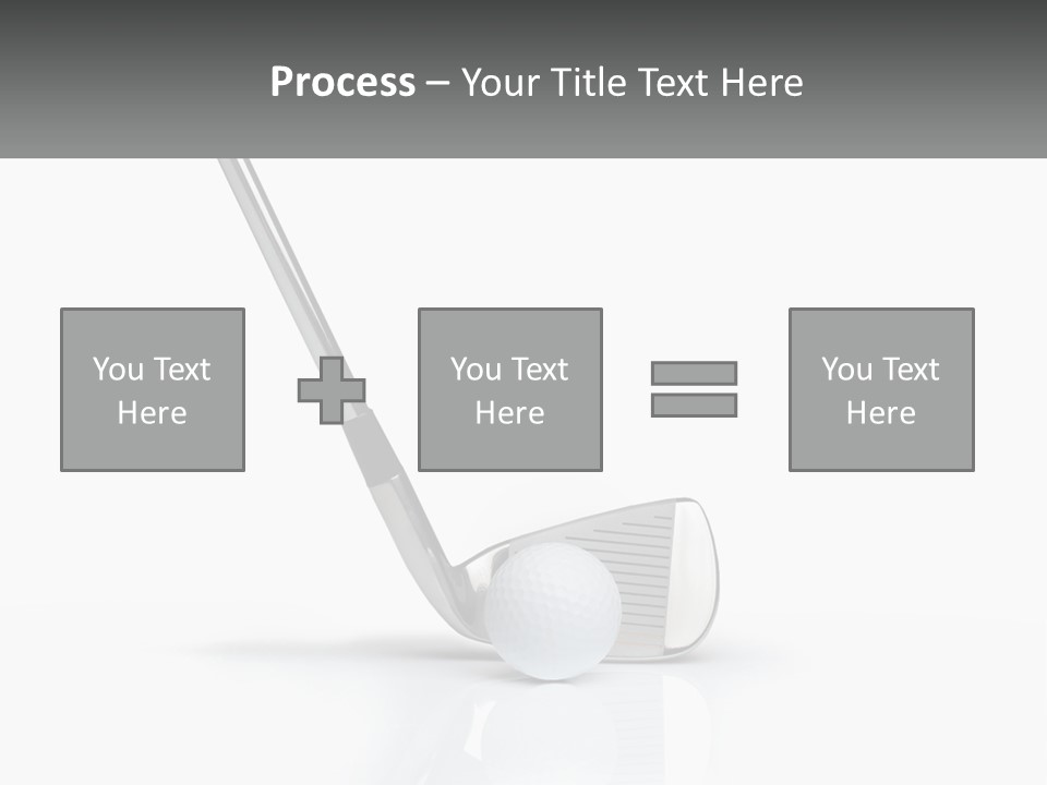 A Golf Club And A Golf Ball On A White Background PowerPoint Template