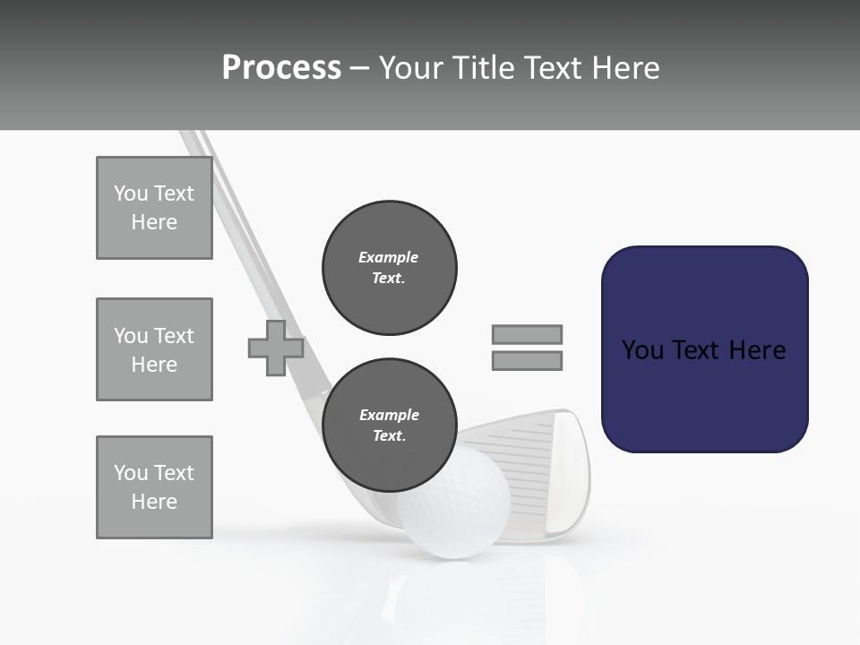 A Golf Club And A Golf Ball On A White Background PowerPoint Template