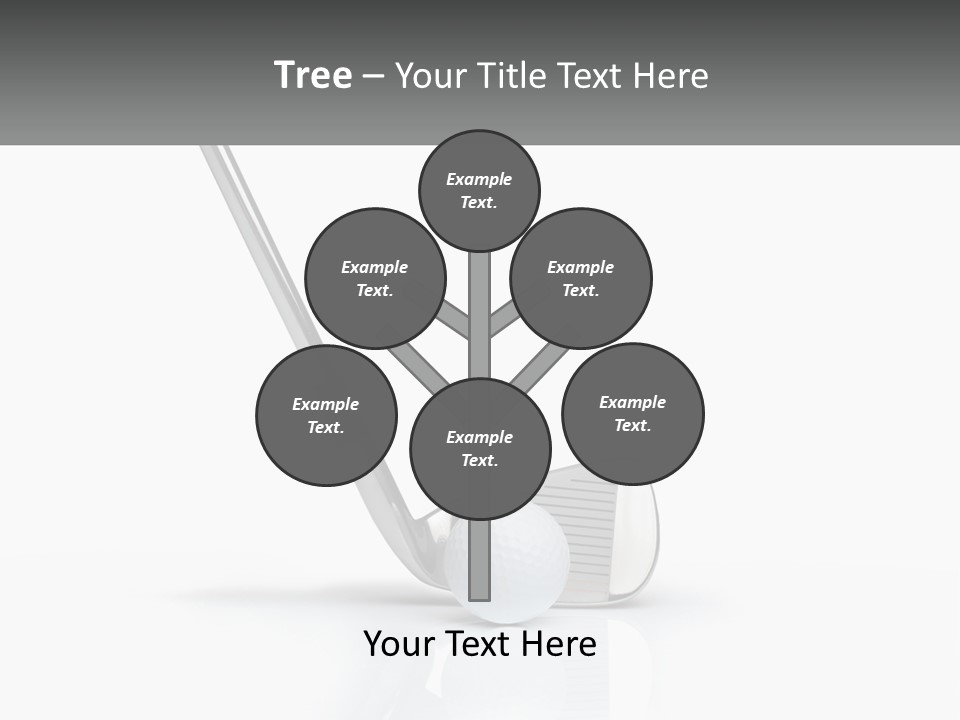 A Golf Club And A Golf Ball On A White Background PowerPoint Template