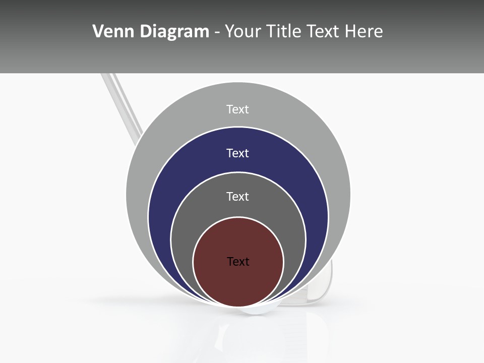 A Golf Club And A Golf Ball On A White Background PowerPoint Template