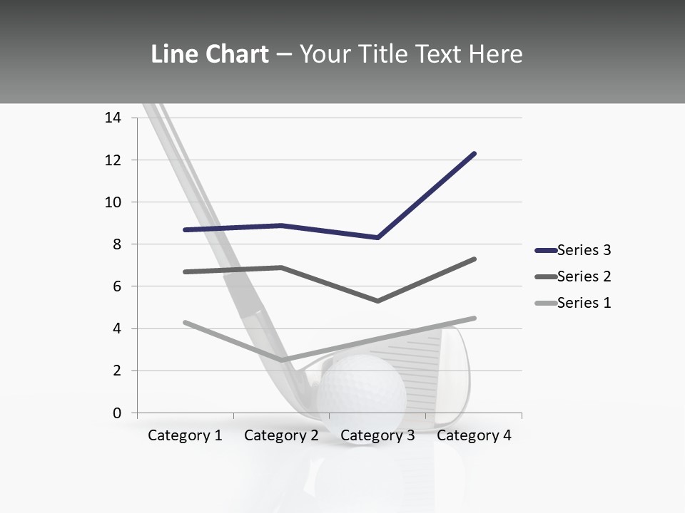 A Golf Club And A Golf Ball On A White Background PowerPoint Template