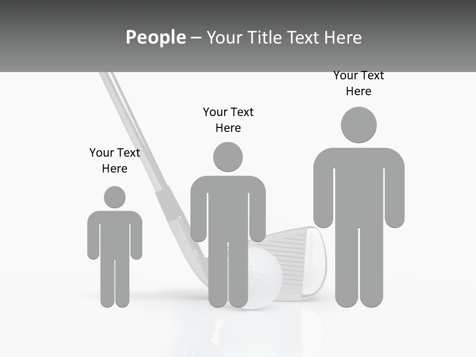 A Golf Club And A Golf Ball On A White Background PowerPoint Template