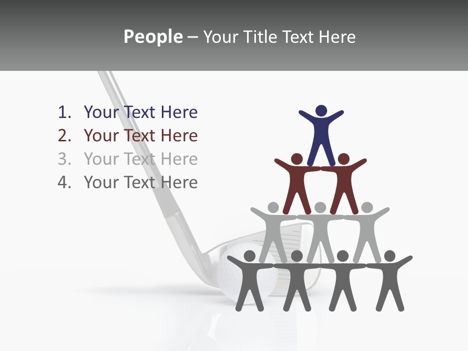 A Golf Club And A Golf Ball On A White Background PowerPoint Template