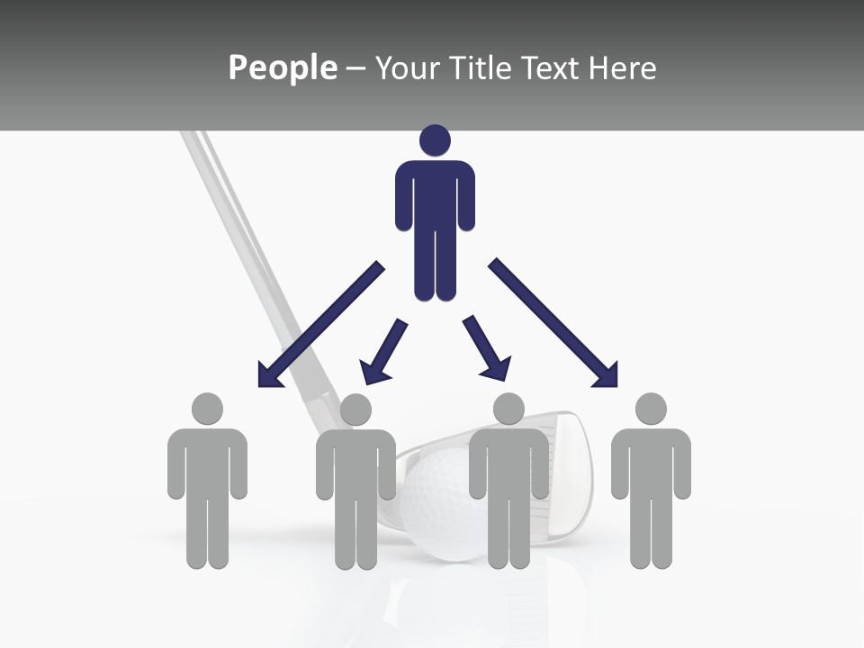 A Golf Club And A Golf Ball On A White Background PowerPoint Template