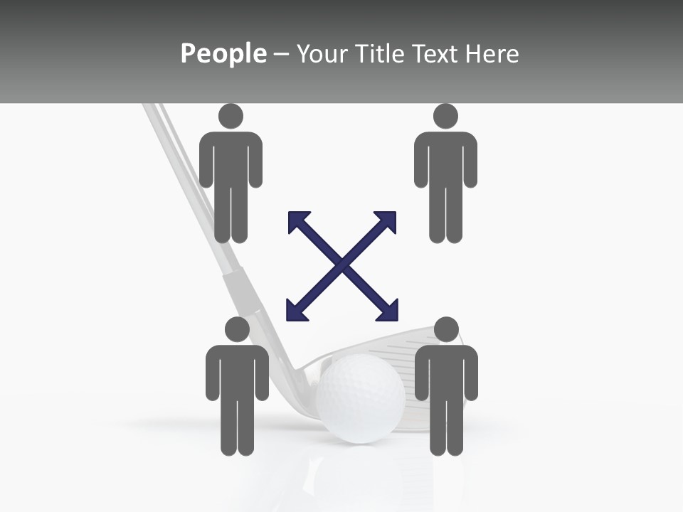 A Golf Club And A Golf Ball On A White Background PowerPoint Template