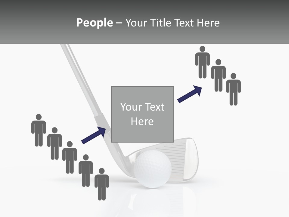 A Golf Club And A Golf Ball On A White Background PowerPoint Template