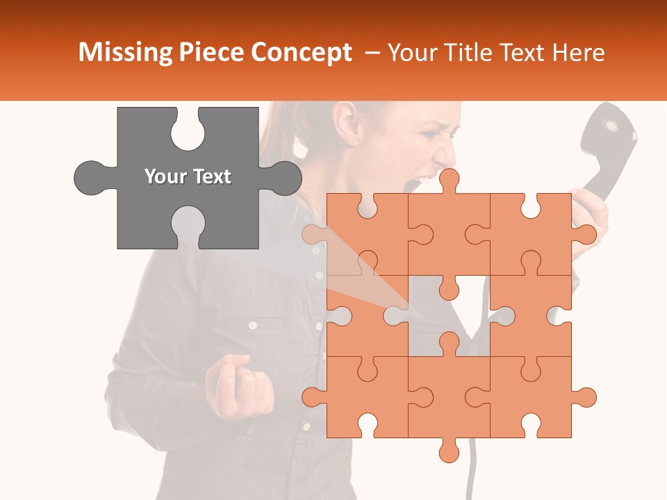 A Woman Holding A Telephone Up To Her Ear PowerPoint Template