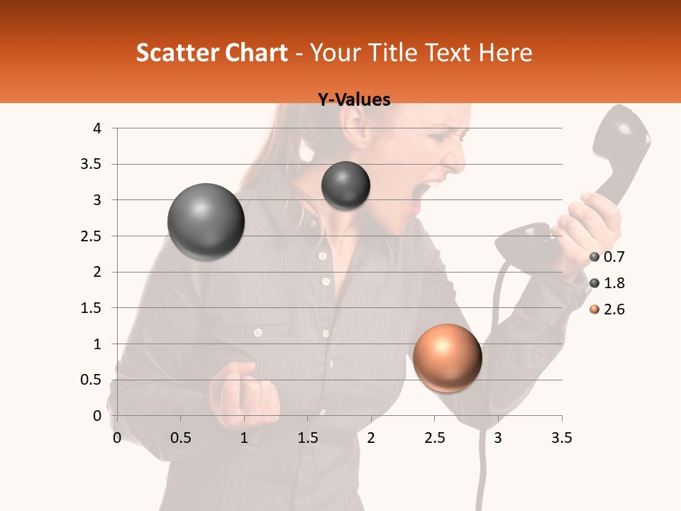 A Woman Holding A Telephone Up To Her Ear PowerPoint Template