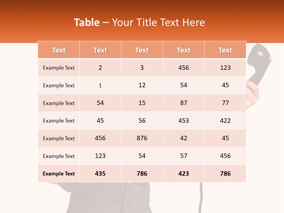 A Woman Holding A Telephone Up To Her Ear PowerPoint Template