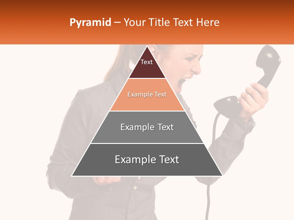 A Woman Holding A Telephone Up To Her Ear PowerPoint Template