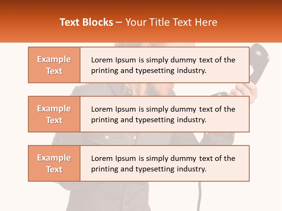 A Woman Holding A Telephone Up To Her Ear PowerPoint Template
