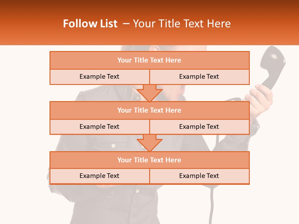 A Woman Holding A Telephone Up To Her Ear PowerPoint Template