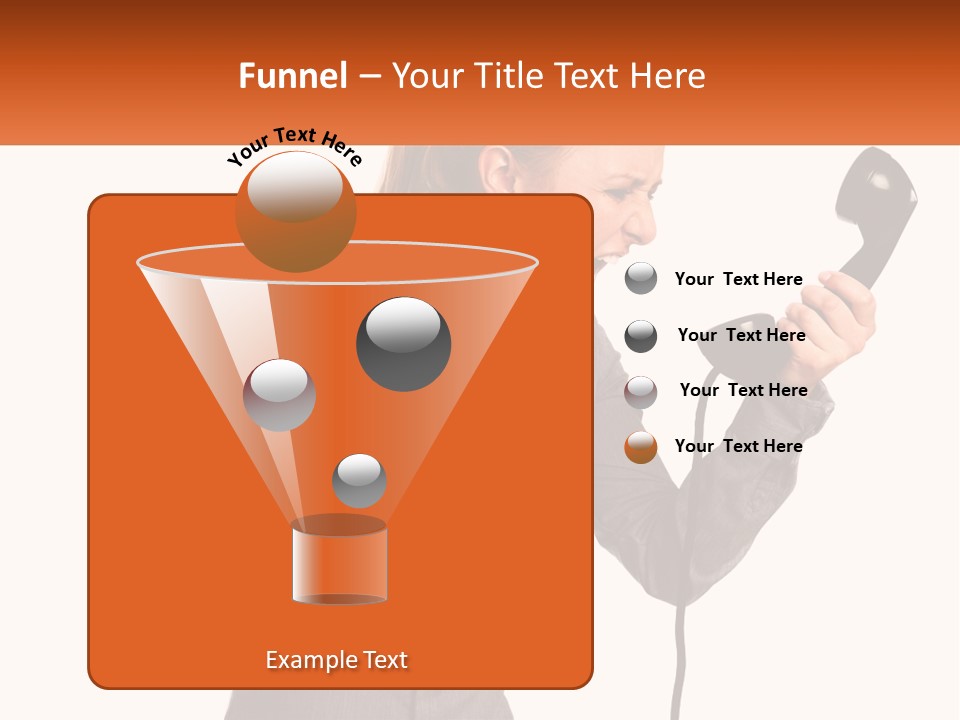 A Woman Holding A Telephone Up To Her Ear PowerPoint Template