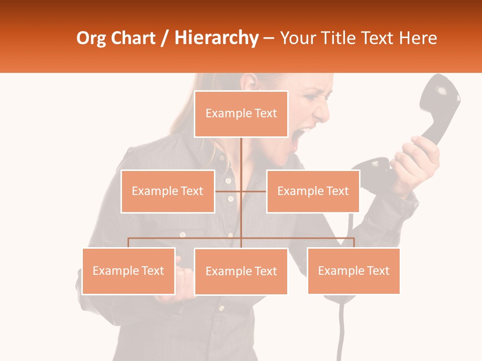 A Woman Holding A Telephone Up To Her Ear PowerPoint Template