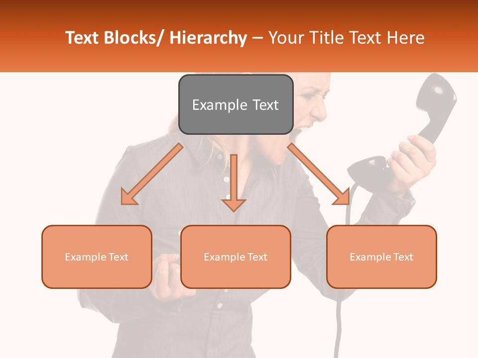 A Woman Holding A Telephone Up To Her Ear PowerPoint Template