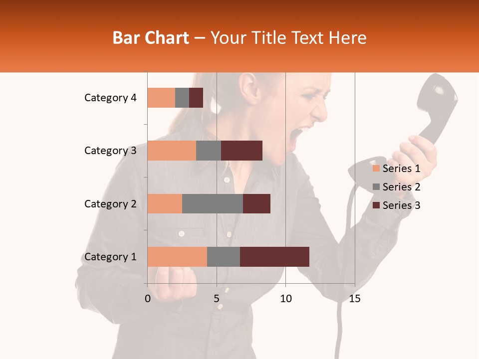 A Woman Holding A Telephone Up To Her Ear PowerPoint Template