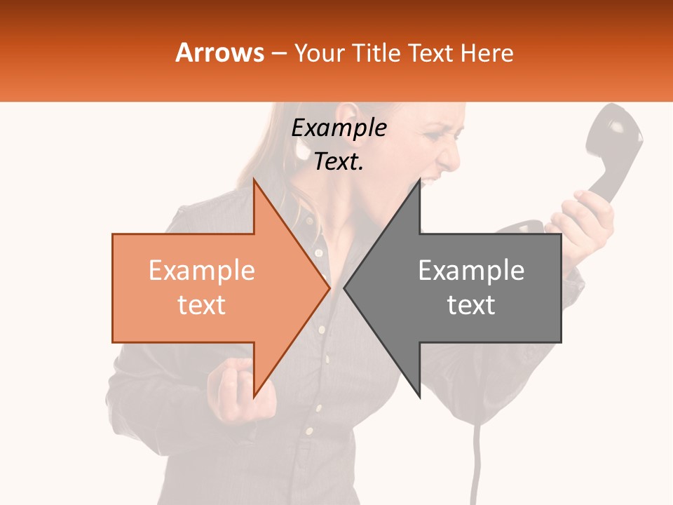 A Woman Holding A Telephone Up To Her Ear PowerPoint Template