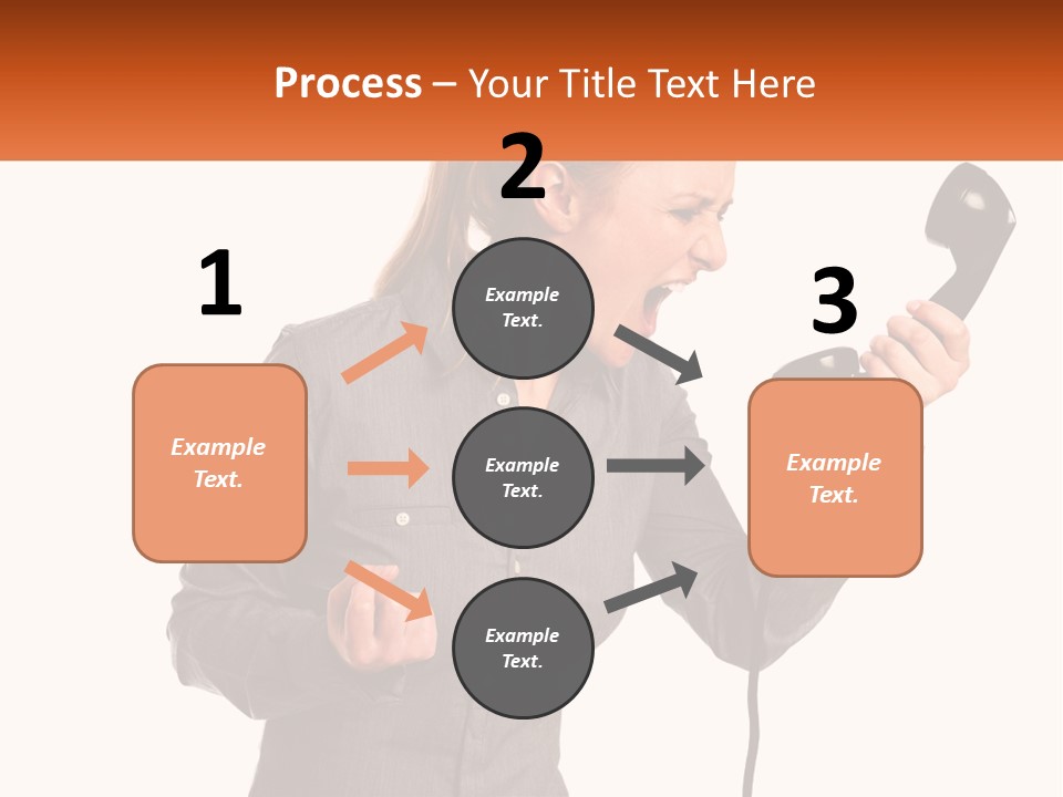 A Woman Holding A Telephone Up To Her Ear PowerPoint Template