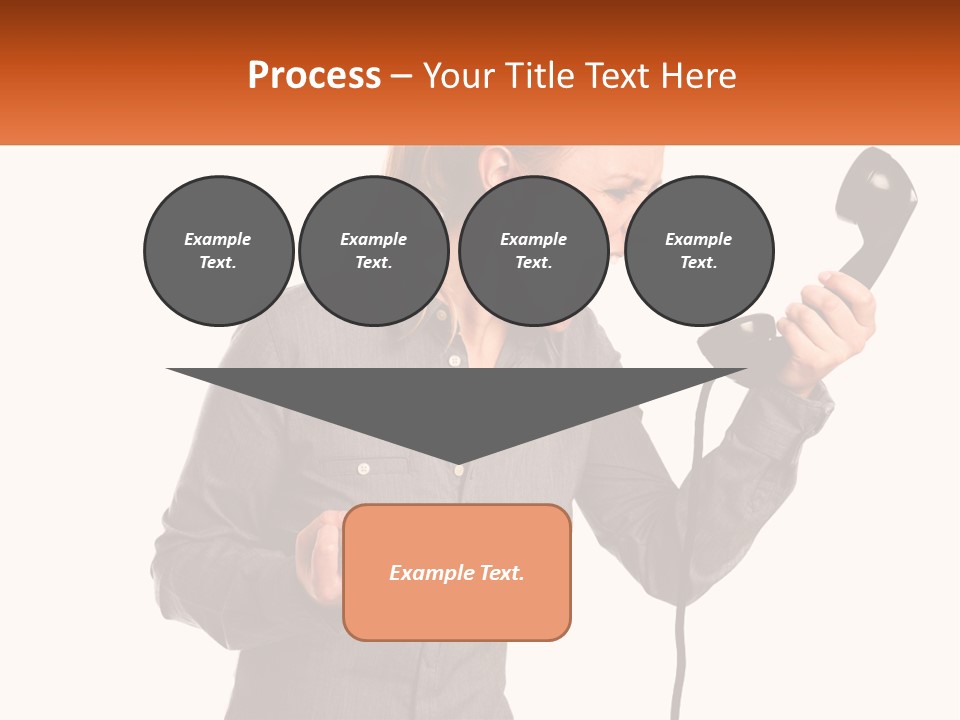 A Woman Holding A Telephone Up To Her Ear PowerPoint Template