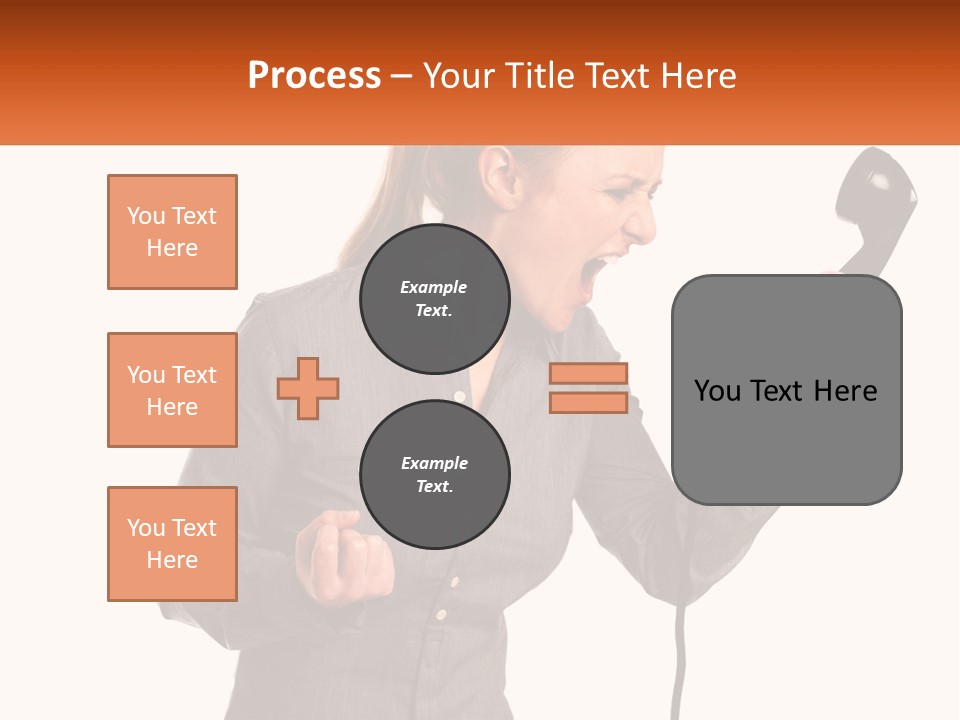 A Woman Holding A Telephone Up To Her Ear PowerPoint Template