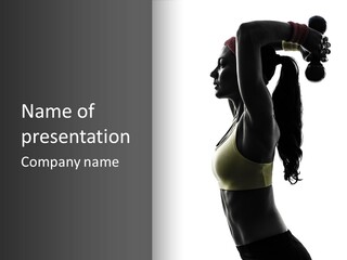 A Woman In A Sports Bra Top Doing A Yoga Pose PowerPoint Template
