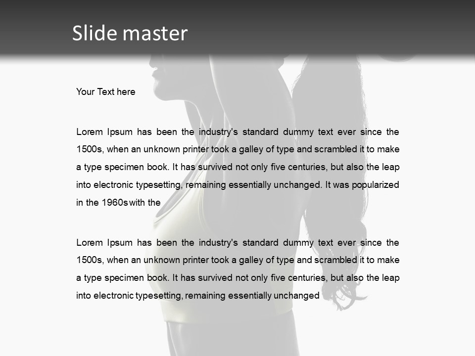 A Woman In A Sports Bra Top Doing A Yoga Pose PowerPoint Template