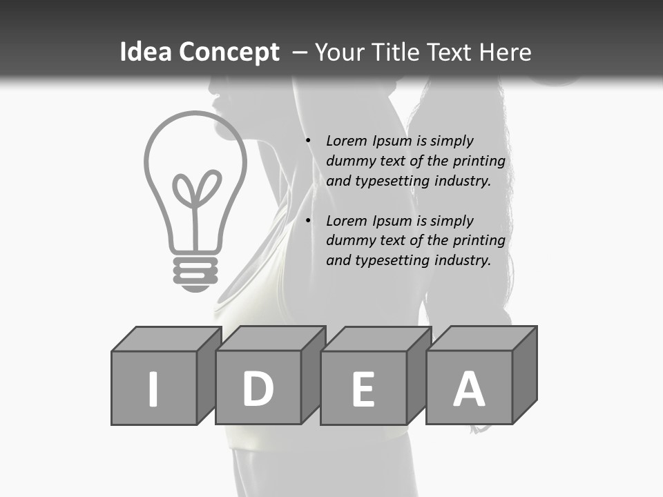 A Woman In A Sports Bra Top Doing A Yoga Pose PowerPoint Template