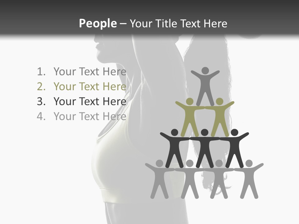 A Woman In A Sports Bra Top Doing A Yoga Pose PowerPoint Template