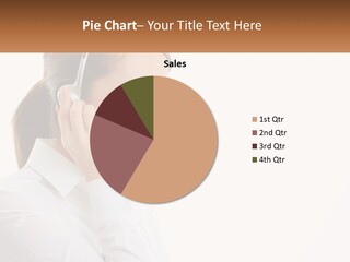 A Woman Wearing A Headset With A Name Tag PowerPoint Template