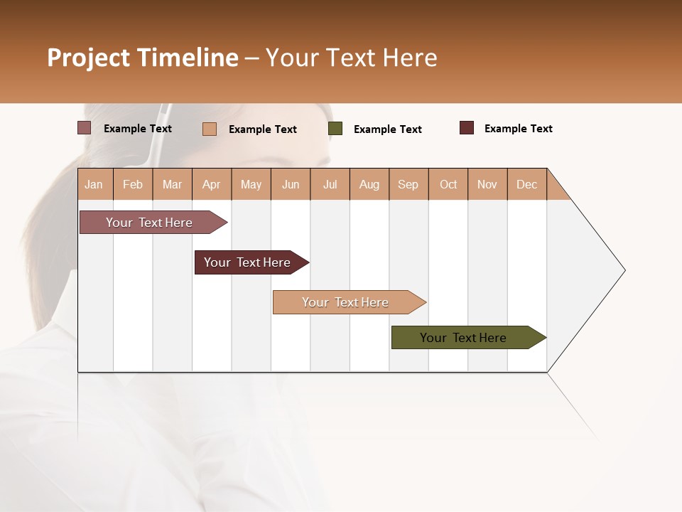 A Woman Wearing A Headset With A Name Tag PowerPoint Template