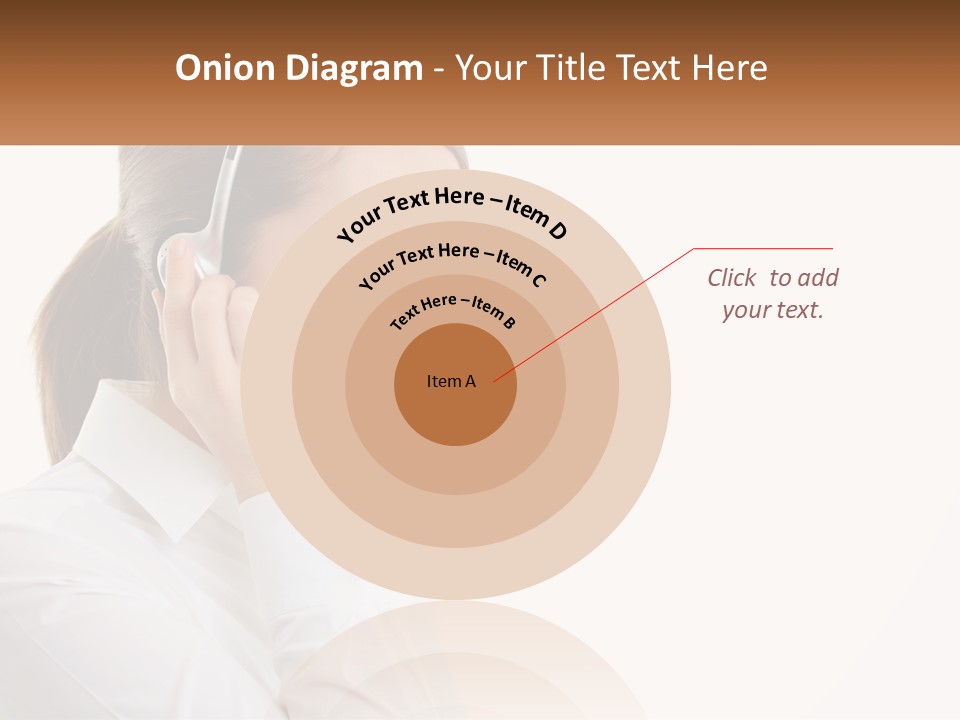 A Woman Wearing A Headset With A Name Tag PowerPoint Template