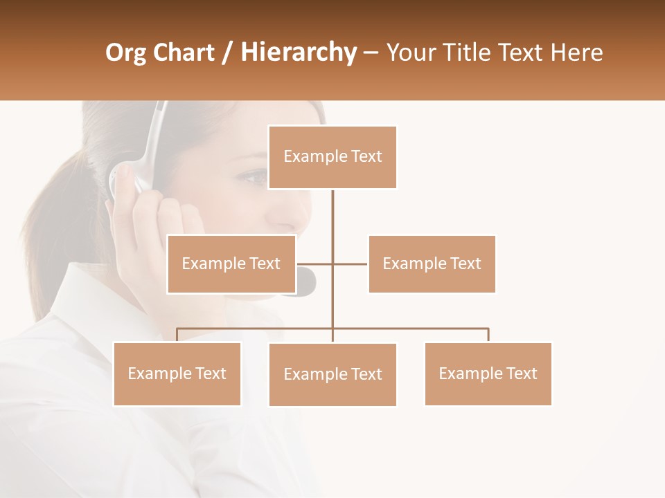 A Woman Wearing A Headset With A Name Tag PowerPoint Template