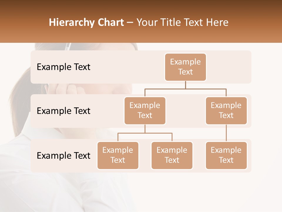 A Woman Wearing A Headset With A Name Tag PowerPoint Template