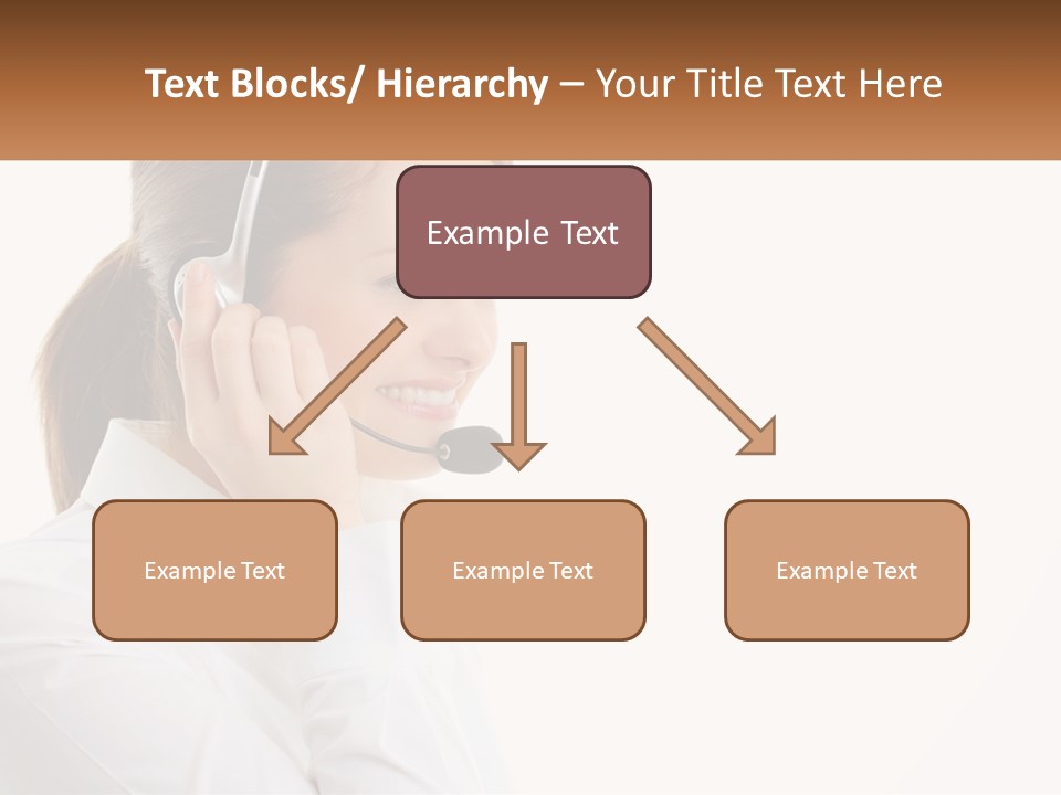 A Woman Wearing A Headset With A Name Tag PowerPoint Template