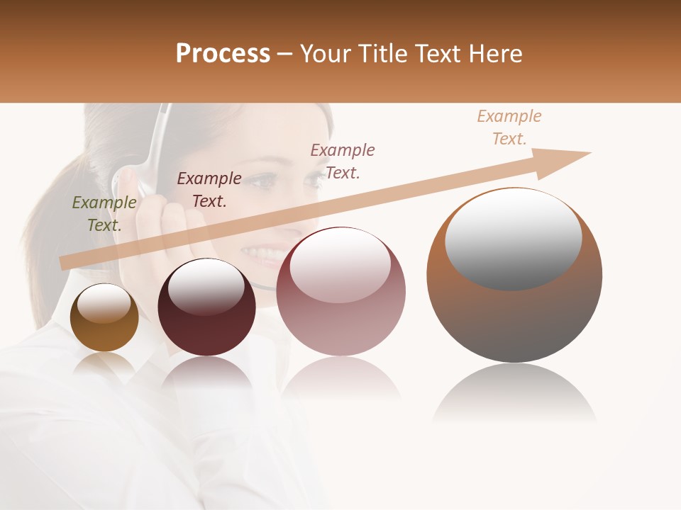 A Woman Wearing A Headset With A Name Tag PowerPoint Template