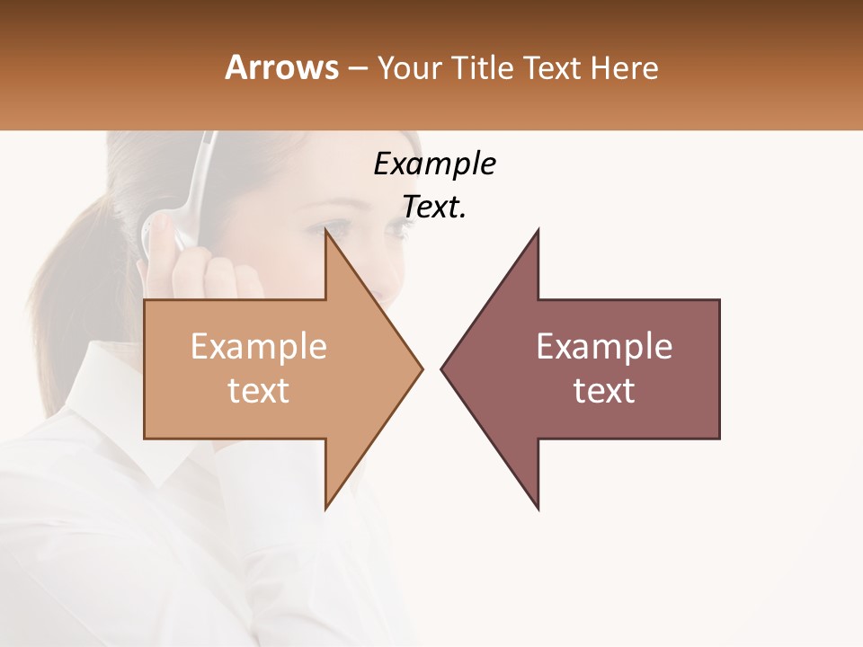 A Woman Wearing A Headset With A Name Tag PowerPoint Template