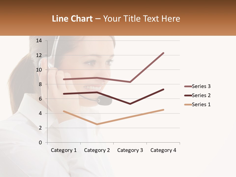 A Woman Wearing A Headset With A Name Tag PowerPoint Template