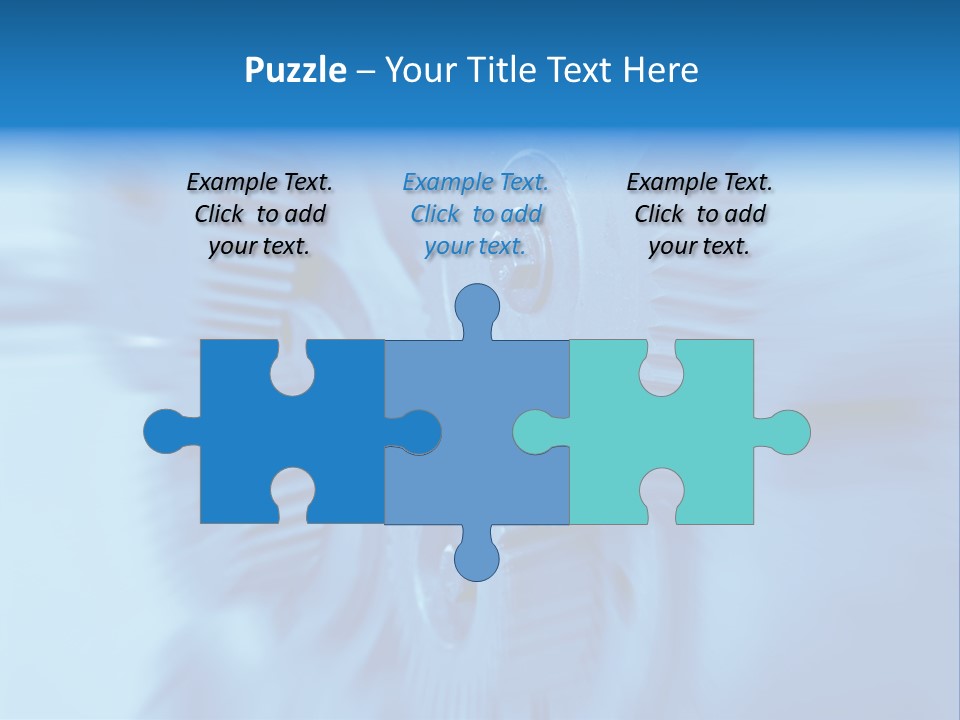 A Blue Gears Powerpoint Presentation Is Shown PowerPoint Template