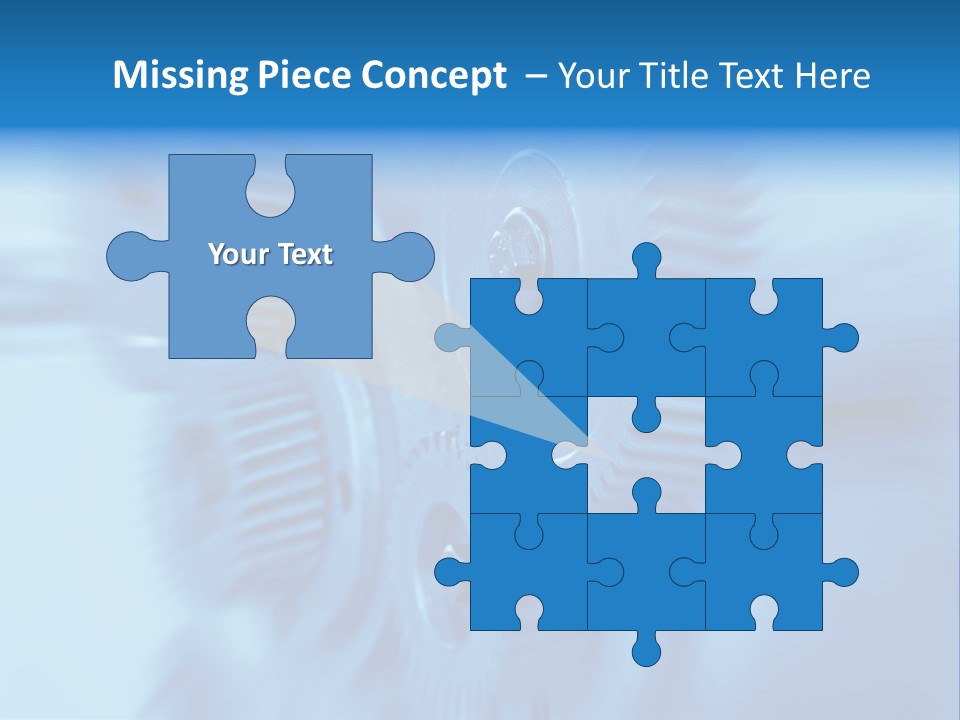 A Blue Gears Powerpoint Presentation Is Shown PowerPoint Template