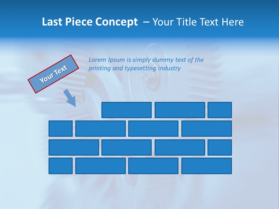 A Blue Gears Powerpoint Presentation Is Shown PowerPoint Template